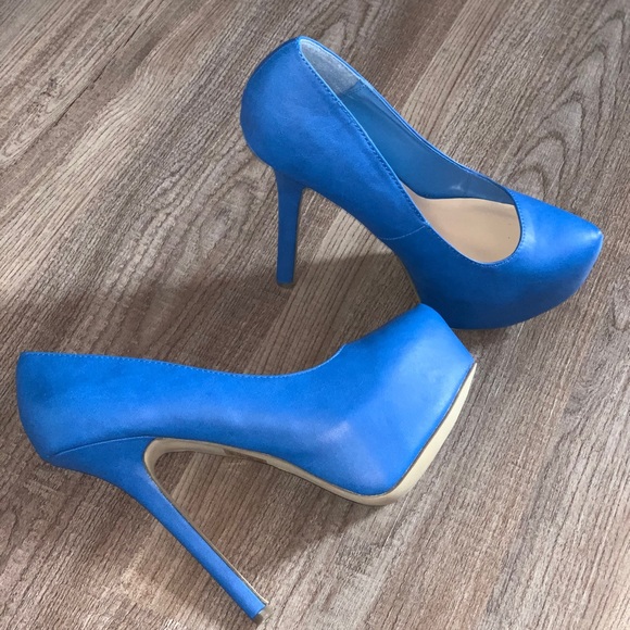 Blue platform heels - Picture 6 of 6